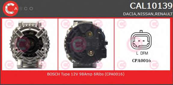 ALTERNATOR 12V 98A