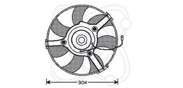 Ventilator chladenia motora