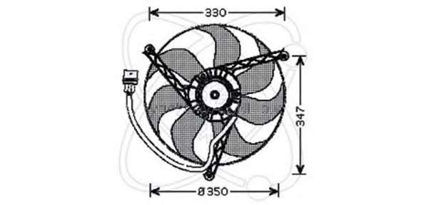 Ventilator chladenia motora