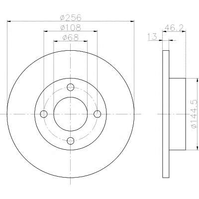 TARCZA HAM. AUDI 100/80/90