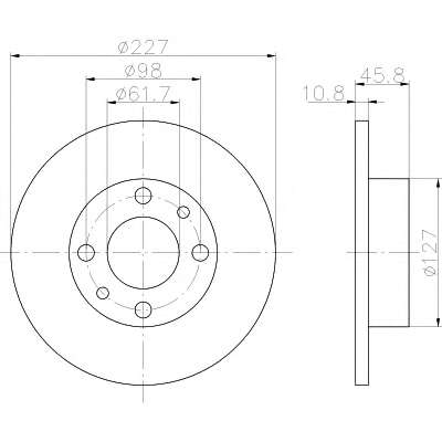 TARCZA HAM. FIAT PANDA/UNO SEAT IBIZA