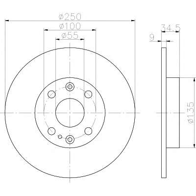 TARCZA HAM. MAZDA 323/323F/MX3/MX5 89-02