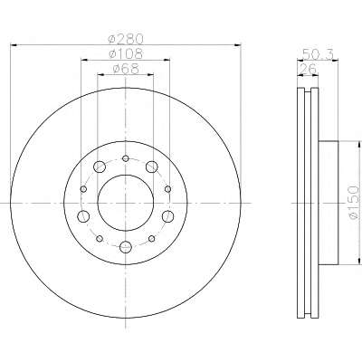 TARCZA HAM. VOLVO 850/960/S70/V70