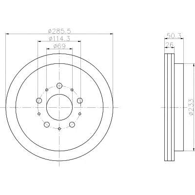 TARCZA HAM. VOLVO S60/S80/V70/XC70