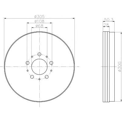 TARCZA HAM. VOLVO S60/S80/V70/XC70