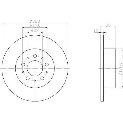 TARCZA HAM. VOLVO S60/S80/V70