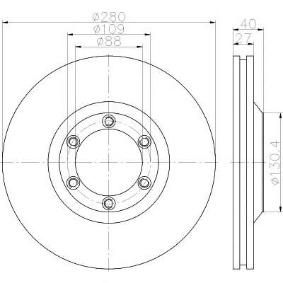 TARCZA HAM. ISUZU RODEO 05- D-MAX 02-