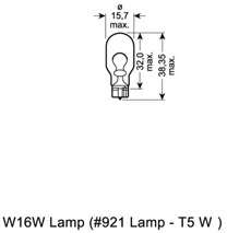 Autolamp W16W 12V 16W