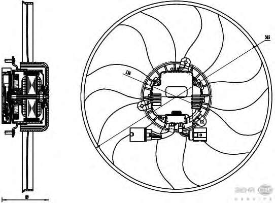 Ventilator chladenia motora