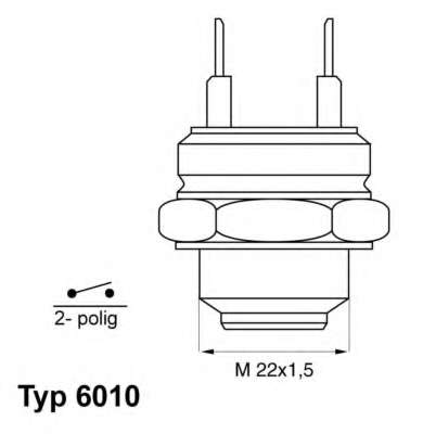 Teplotny spinac ventilatora chladenia. Teplotny spinac ventilatora chladenia