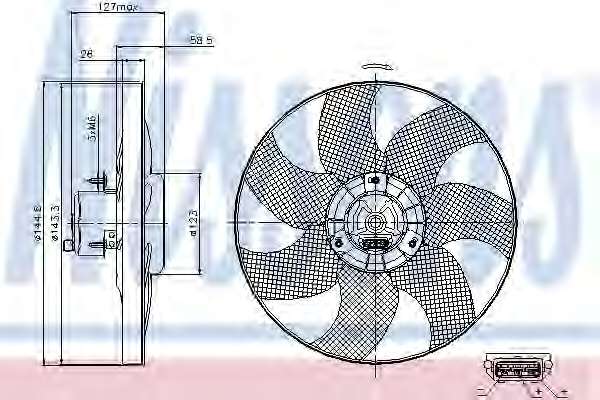 Ventilator chladenia motora